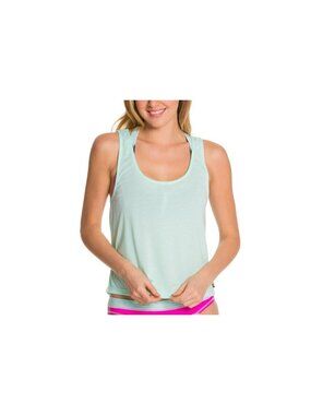 TYR Womens Santorni Offwall Tank Top Swim Cover Low Back Strappy Blue S 4/6